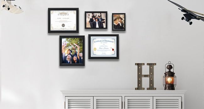 4x6 Picture Frame Set of 3, Made of Real Glass for 4x6 Wooden Frames Black, Wall and Tabletop Display Photo Frame for Home Décor Gallery Family Wedding Memorial Pic Frame Gift