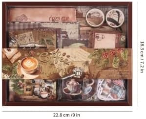 emmoolife Scrapbooking Supplies Kit, Coffee Vintage Aesthetic Scrapbook Kit for Bullet Junk Journal, DIY Journaling Supplies with Coffee Bean Cup, Latte Art, Birthday Craft Gift for Teen Girl Women - Image 5