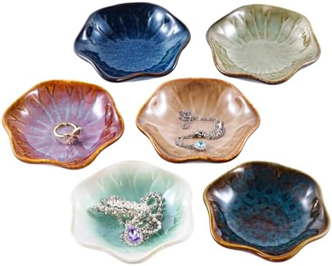 Vintage-Inspired Ceramic Jewelry Dish – Handcrafted Floral Trinket Trays in Luxe Glazed Porcelain | Antique-Style Ring Holders for Vanity & Dresser Décor (1, Kiln turned Lotus Blue) - Image 7