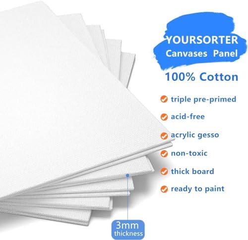 Small Canvas Boards for Painting 5x7in, 64 Pack Bulk Mini Paint Canvases - Image 4