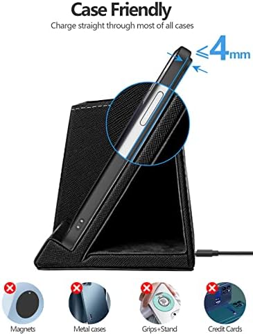 Pen Holder with Wireless Charger, Compatible with iPhone 17/16/15/14/13/12/11/8 Series, Pencil Holder Phone Stand for Desk Home Office, Men Gift Husband Wife Anniversary Dad Birthday Idea Gadget - Image 4