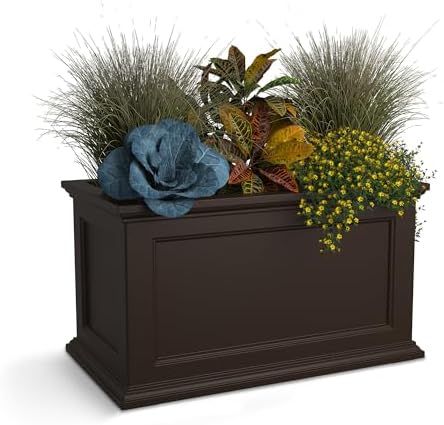 Mayne 5826-ES Polyethylene Patio Planter, 20x20, Espresso by Mayne