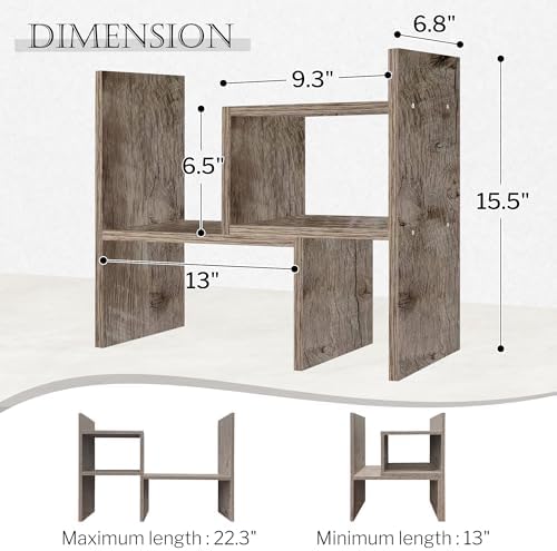 Jerry & Maggie Office Desk Organizers for College Dorm Decor Grey Oak - Image 2