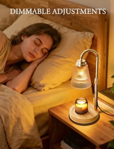 Candle Warmer Lamp with Timer Dimmable, Lamp Candle Warmer Birthday Gifts for Women, Black Adjustable Wax Melter Warmer for Jar Candles, House Warming Gift Home Decor - Image 6