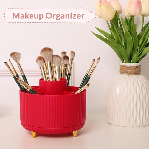 SKYDUE 360 Degree Rotating Desk Organizer, Dual-Purpose Pencil Pen Holder, Pen Organizer with 5 Slots, Pencil Cup for Office, School, Home - Image 4