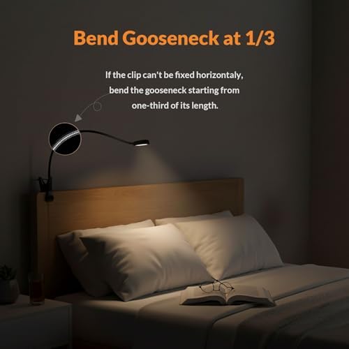 LEPOWER Clip on Light, Book Reading Lamp for Desk, Bed Headboard and Dorm - Image 4