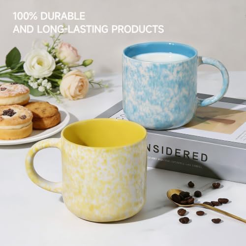 MONITO 12OZ Coffee Mugs Set of 4, Modern Ceramic Coffee Mug Set with handle - Image 5