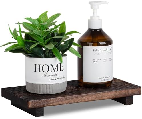 Bathroom Tray Farmhouse Decor Kitchen Soap Holder, 11" * 5.5" Dark Brown by zoocatia