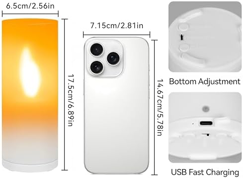 Remote Controlled Flame Lamp, 13 Color Rechargeable, 1 PC - Image 2