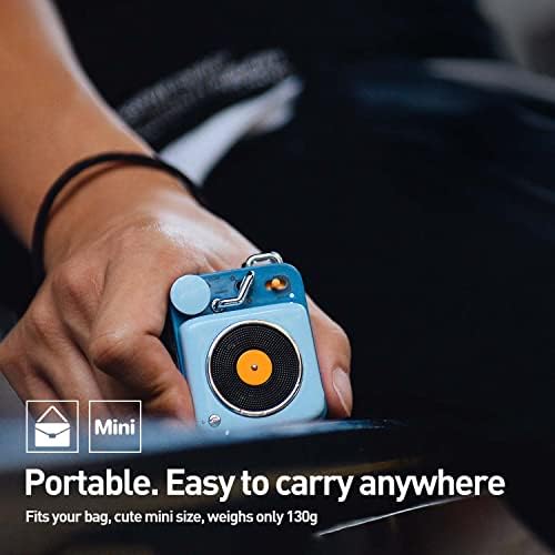 Muzen Mini Bluetooth Speaker, Button Small Cute Portable Metal Retro Wireless Speaker with Loud Volume Great Sound and Portable Lanyard & Gift Bag for Office Classic Vintage Decor - Image 4