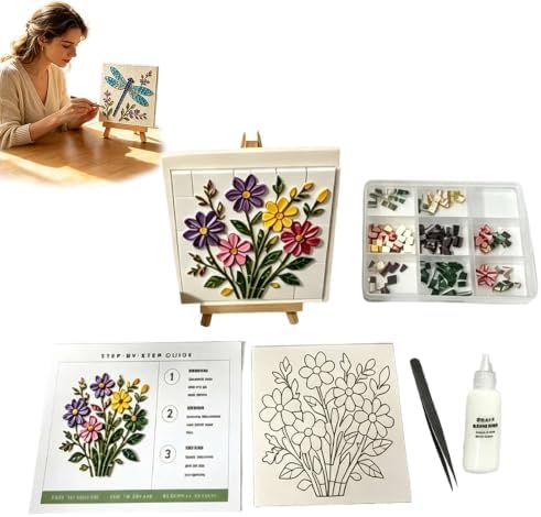 Watering Can Mosaic Art Kit, DIY Garden Craft Set for Adults and Beginners by Unknown
