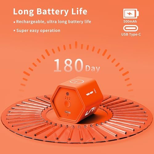 Productivity Cube Timer, 1/5/10/30/60 Minute Presets, Luxe Orange - Image 3