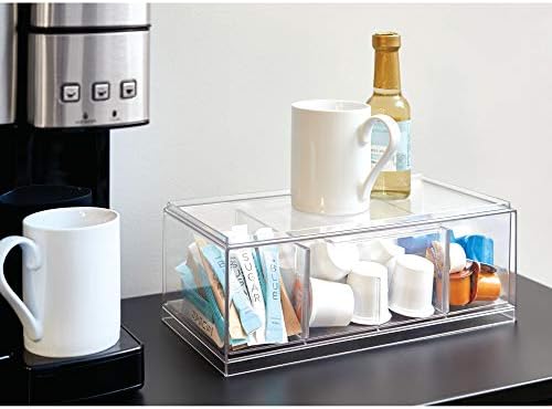 iDesign XL Tea Bag Organizer, Clear, 4-Section - Image 2