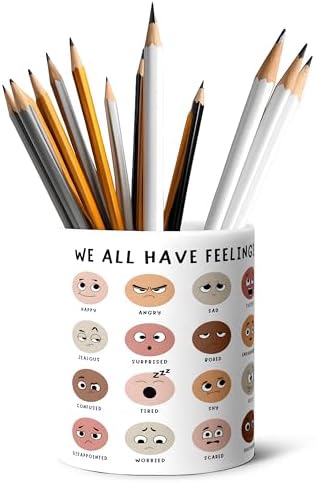 Ceramic Pen Holder Desk Accessories Brush Holder Pencil Holder Organizer by Unknown