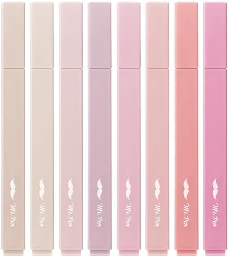 Mr. Pen- Aesthetic Highlighters No Bleed, 8 Pack, Assorted Colors | Chisel Tip, Cute Highlighters Assorted Colors for Journaling, Highlighting, Underlining, Fast Dry, Back to School Supplies by MrPen