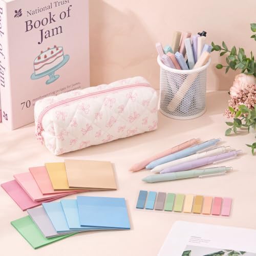 Jutom 39 Pcs Aesthetic Book Annotation Kit,Pink,Bow Style - Image 2