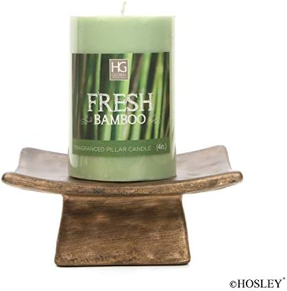 Hosley Square Candle Holder Pedestal with Incense Stick Holder – Decorative Display Stand for Pillar Candles, Small Décor & Meditation Spaces - Image 5