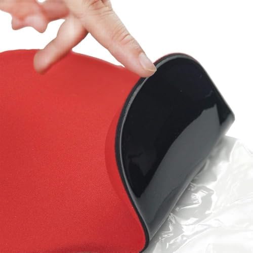 Office Mousepad with Gel Wrist Support - Ergonomic Gaming Desktop Mouse Pad Wrist Rest - Design Gamepad Mat Rubber Base for Laptop Computer -Silicone Non-Slip Special-Textured Surface (06Red) - Image 6