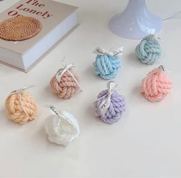 Candle Molds - Silicone Mold for Candles Making, DIY 3D Moulds for Soy Wax, Beeswax, Scented Candle, Valentine's Day Gifts (Knitted Ball) - Image 7