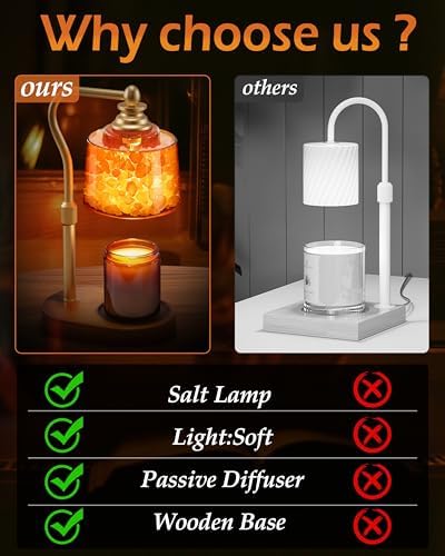 3-in-1 Candle Warmer Lamp with Himalayan Salt & Diffuser - Image 6