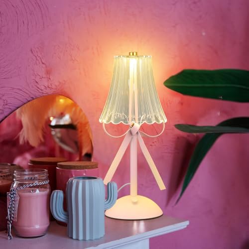 Chunful Pink Bow Lamp USB Desk Acrylic Decor for Bedroom - Image 5