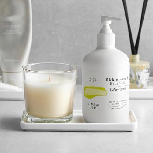 Gurygo 2 Pack 6" Bathroom Tray for Counter - Ceramic Vanity Trays for Bathroom - Small Rectangle Ceramic Tray - Kitchen Soap Trays for Kitchen Counter (White, Set/2) - Image 6