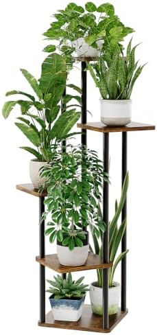 Bamworld Plant Stand Indoor 5 Tier Corner Plant Shelf for Multiple Plants by Bamworld