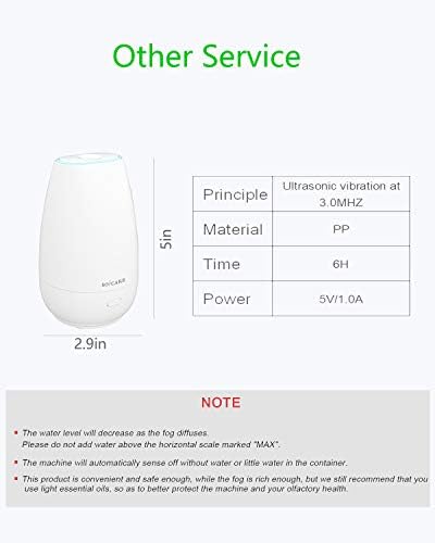 Car Diffuser 2nd Gen, Upgraded Ultrasonic Aromatherapy Oil Diffuser w/Auto Shut-Off & Adjustable Mist Modes, with Built-in USB Cable,Mini Humidifier for Car, Office, Nursery & Travel – White - Image 6