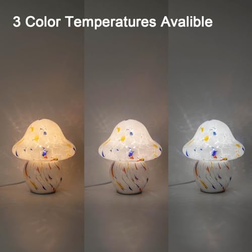 HEQET Mushroom Lamp for Bedroom,Mid Century Modern Lamp for Nightstand, Dimmable Retro Egg Tart Bedside Small Lamps,Unique Home Mushroom Decor Aesthetic Cute Table Lamps for Living Room - Image 3