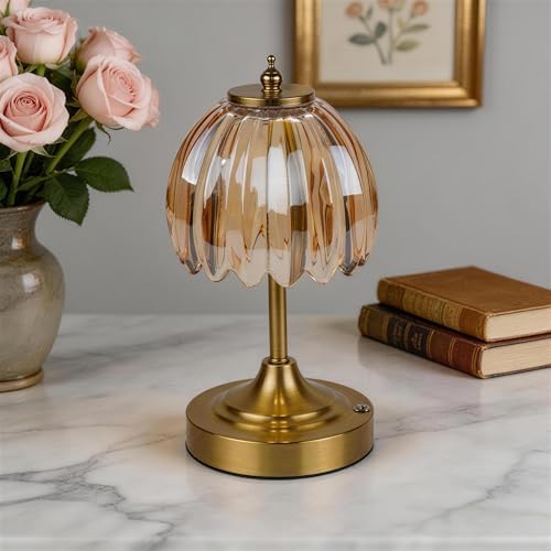 Upgrade Mini Tulip Cordless Table Lamp, Home Décor-Amber by Unknown