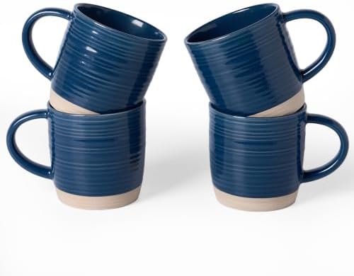 famiware Coffee Mugs Set of 4, 13 oz Mug Set, Ceramic Cup Set with Handle by Famiware
