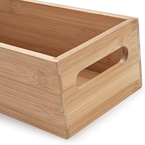 Toilet Tank Paper Basket for Back of Tank Top, Bamboo Bathroom Storage for Organizing (15 x 6 x 4 inch) (Pack of 2) - Image 5