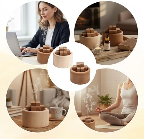 2Pcs Passive Diffuser, Wood Diffuser for Essential Oils, Clay Disc for Essential Oil Suitable for Relieve Stress and Create Atmosphere - Image 7