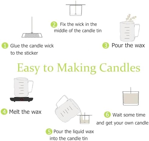 DINGPAI Natural Soy Wax for Candle Making, 2lb Organic Soy Wax Flakes - Image 6