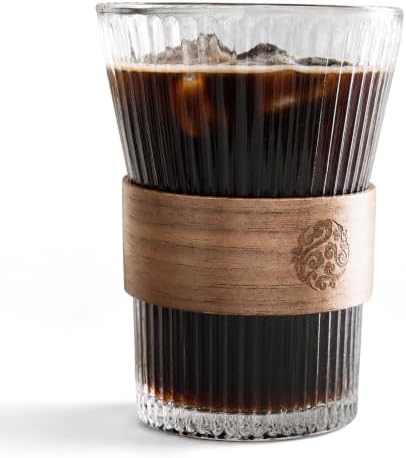 1 Pcs Espresso Coffee Tea Cups with Heat Insulation Wooden Ring 9 Oz by Unknown