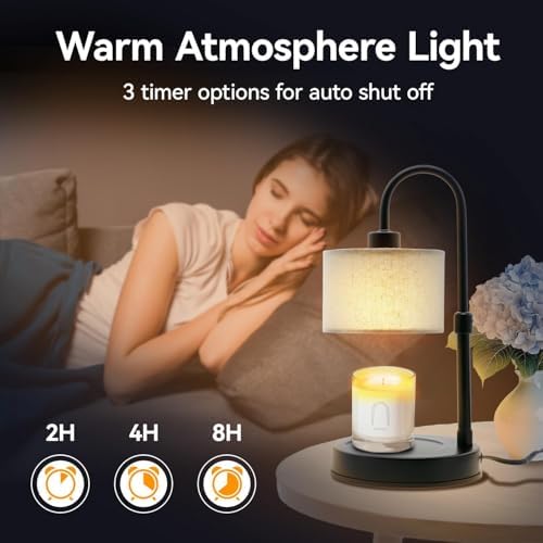 Cosy Life Dimmable Candle Warmer Lamp with Remote Control & Timer - Image 5