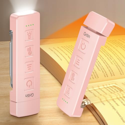 Gritin 2026 Gen 2 Rechargeable Book Light,2-in-1 Reading Light & Flashlight by Gritin