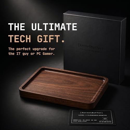 Solid Black Walnut EDC Dump Tray - Premium Valet Tray for Men, Minimalist Geek Desk Setup Accessory & Nightstand Catchall Organizer (9.8" x 5.9") - Image 6