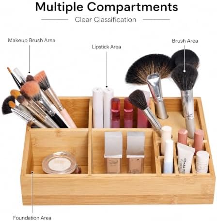 2 Pack Bamboo Art Supply Organizer - Image 6