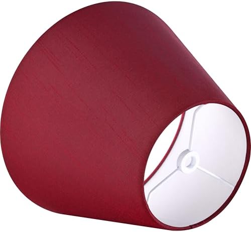 GO&SO Small Mini Lamp Shades Set of 2,5"×9"×6.4" Burgundy Bell Shade Replac - Image 5