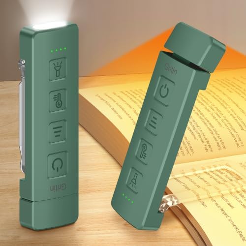 Gritin 2026 Gen 2 Rechargeable Book Light,2-in-1 Reading Light & Flashlight by Gritin