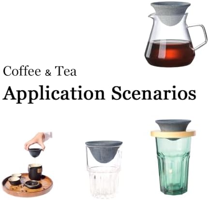Pour Over Coffee Dripper, Reusable Ceramic Coffee Filter - Portable Single Serve Coffee Maker, Porcelain Slow Filter Cone Dripper for Travel Camping Office Home Brewing - Image 3