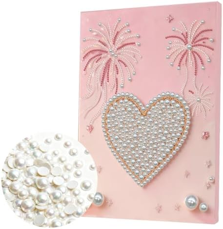 DIY Pearl Painting with Frame, Creative Design, Handmade Stress-Relieving Home Wall Decoration, Includes Frame and Tools-Heart - Image 6