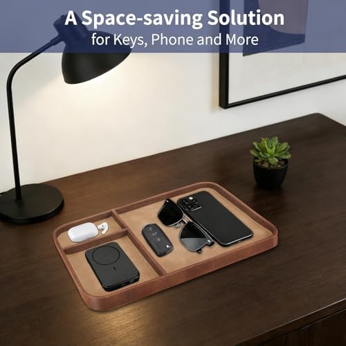 SITHON Valet Tray Trendy Organizer Multifunctional Nightstand Caddy Holder - Image 3