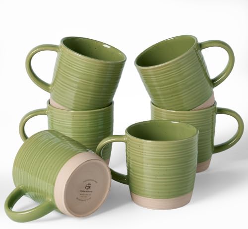 famiware Coffee Mugs Set of 6, 13 oz Mug Set, Ceramic Cup Set with Handle by Famiware