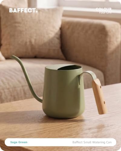 Baffect Watering Can Indoor Plants with Long Spout, 1L / 35oz (Sage Green) - Image 3