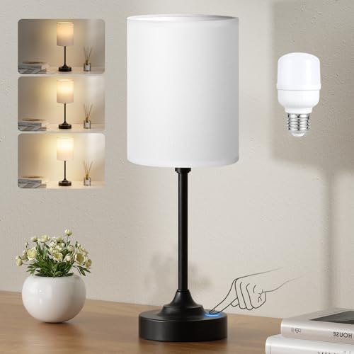 Fenmzee Small Bedside Lamp for Bedroom - 3-Way Dimmable Touch Table Lamp by Fenmzeelighting