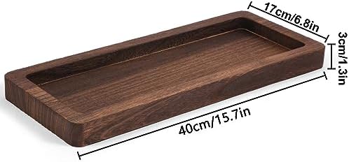 Hatway Long Wood Tray for Home Decor and Coffee Table Tray - Image 7