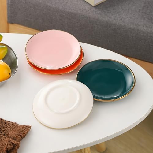 VanEnjoy 5.3 Inch Jewelry Dish Tray Small Jewelry Tray for Women White Ceramic Trinket Dish Catch All Tray for Ring Earring Necklace Bracelet Key - Image 7