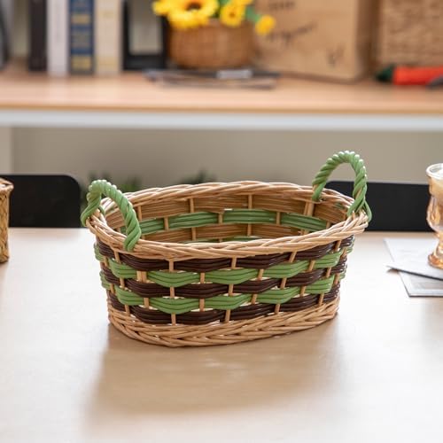 Kingwillow Oval Wicker Basket With Handle (Medium) - Image 4